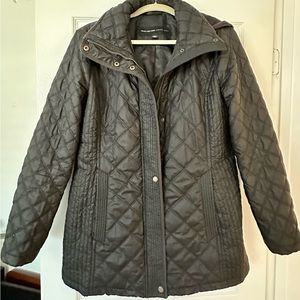 Quilted black puffer jacket